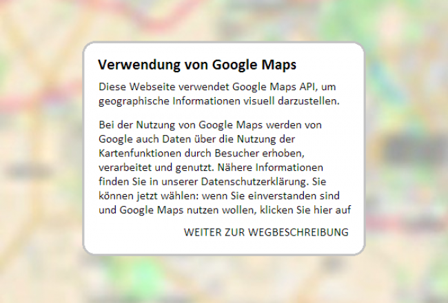 Vor dem öffnen von Google-Maps bitte die Datenschutzerklärung lesen !